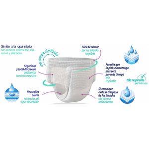 Ropa interior adulto descartable (16 unidades)