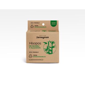 Hisopos de bambu y algodon (100 unidades)