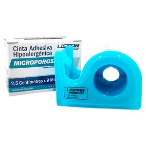Tela adhesiva 2.5cm x 9m micropore lisfar con racionador estuche