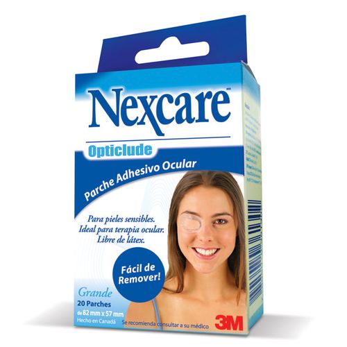 PARCHE OCULAR ADULTO OPTICLUDE ESTUCHE NEXCARE (20 UNIDADES)