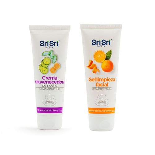Crema facial rejuvenecedora de noche  100 gr + gel de limpieza de regalo