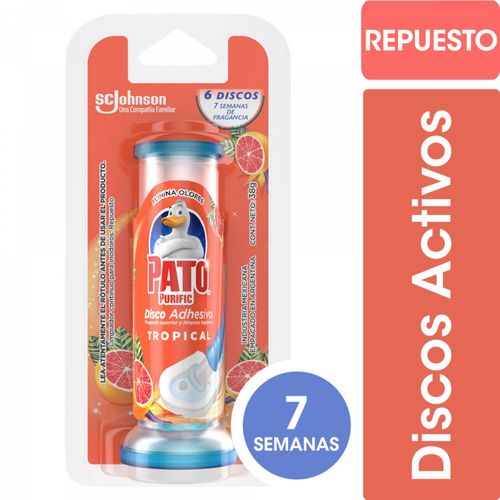 Discos adhesivos para inodoro tropical repuesto 38 gr