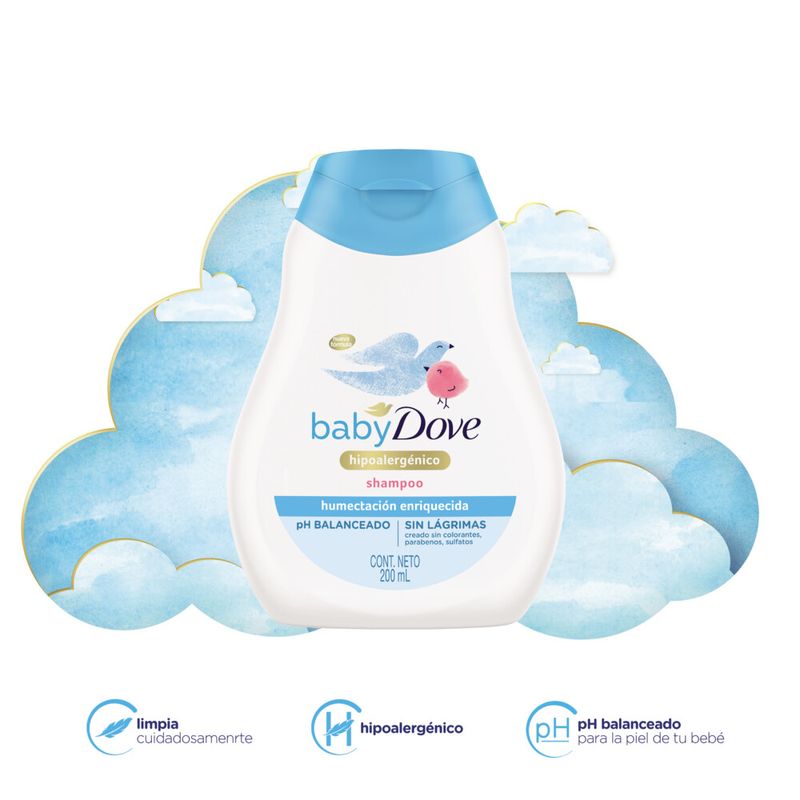 Dove Baby Shampoo Cabello Rizado Humectación Enriquecida - Farmacia Leloir  - Tu farmacia online las 24hs