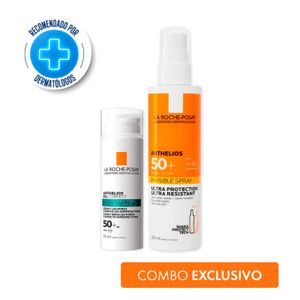 Combo protección solar anthelios oil correct + spray invisible