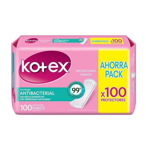 Protectores diarios antibacteriales (100 unidades)