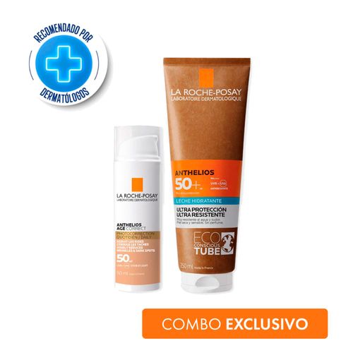 Combo protección solar age correcto + leche hidratante