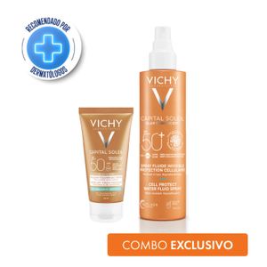 Combo protección solar toque seco + spray cell protect