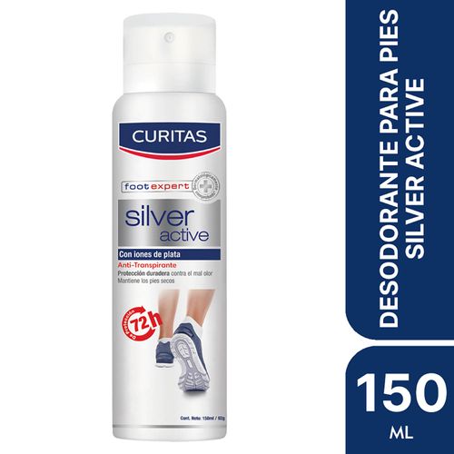 Desodorante para pies silver active para todo tipo de piel 150 ml