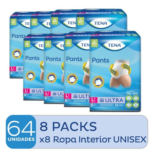 Combo ropa interior pants ultra L (8 paquetes de 8 unid c/u)