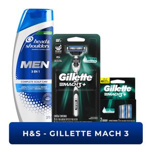 Combo cuidado del cabello 3 en 1 men y mach3 afeitado