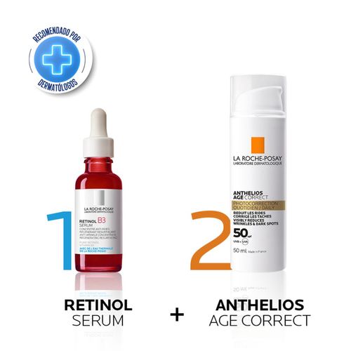 Combo retinol serum + anthelios age correct